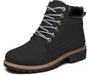 "Waterproof Women's Lace-Up Combat Boots for Comfortable Outdoor Work"