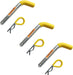 50565 3 Pack Trailer Hitch Pin & Clip with Rubber-Coated Vinyl Yellow Grip, 5/8" Diameter, Fits 2" Receiver