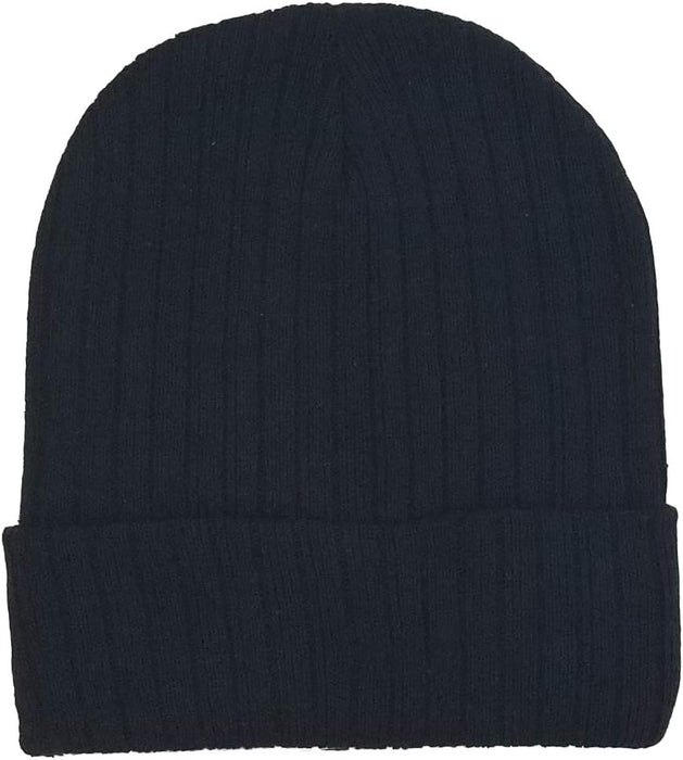 12 Pack Winter Beanie Hats for Men Women, Warm Cozy Knitted Cuffed Skull Cap, Wholesale