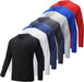 4-7 Pack Long Sleeve Shirts for Men Quick Dry Moisture Wicking Mens Long Sleeve Tee Shirts Workout T Shirts