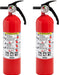 Fire Extinguisher for Home, 1-A:10-B:C, Dry Chemical Extinguisher, Red, Mounting Bracket Included, 2 Pack