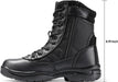 "Men's Military Tactical Side Zip Leather Combat Boots by "