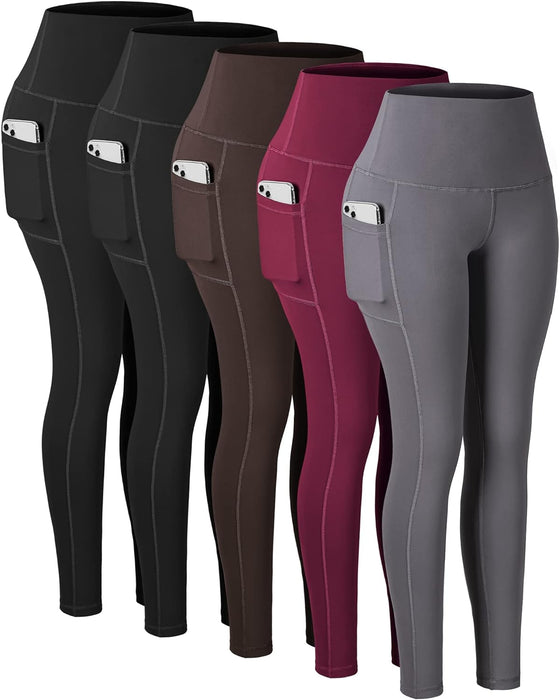 Leggings with Pockets for Women, High Waisted Tummy Control Workout Yoga Pants