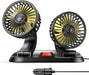 Car Fan - Dual Head USB Fan for Car, Portable Vehicle Cooling Fan - Brushless Motor(2024 Upgraded) - 3 Speeds, 360° Rotation, for Car Dashboard, Suv/Rv/Truck/Sedan/Cruise/Office, USB Powered