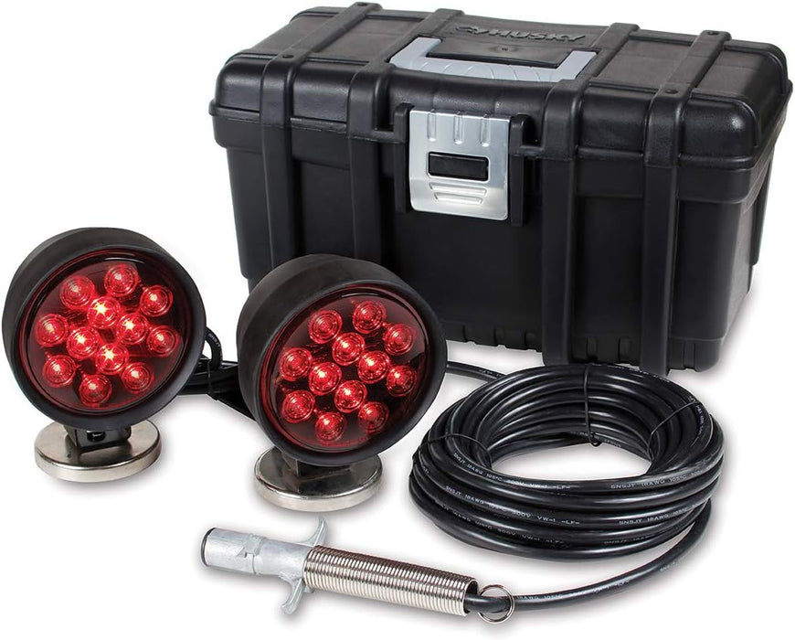 "Portable LED Towing Light Kit with Magnetic Mount and Carry Case"