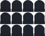 12 Pack Winter Beanie Hats for Men Women, Warm Cozy Knitted Cuffed Skull Cap, Wholesale