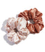 Terracotta Satin Hair Scrunchies for Women - Softer than Silk, No Damage, Silk Ponytail Holders, 5 Count