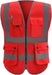 Multiple Pockets Class 2 High Visibility Reflective Safety Vest Men Women Work Construction Vest Meets ANSI Standards