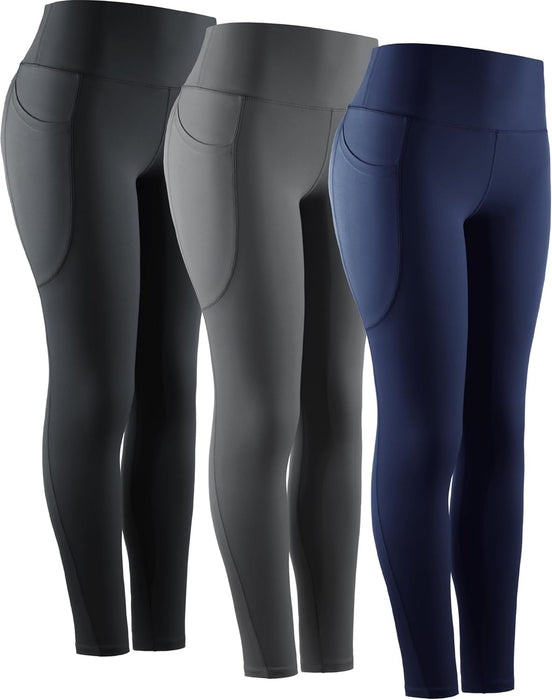 High Waist Running Workout Leggings for Yoga with Pockets