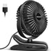 USB Clip on Fan, Portable Small Fan with Cord Powered, 3 Speeds Strong Airflow, with Sturdy Clamp, Quiet Personal Desk Fan