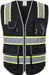 Multiple Pockets Class 2 High Visibility Reflective Safety Vest Men Women Work Construction Vest Meets ANSI Standards