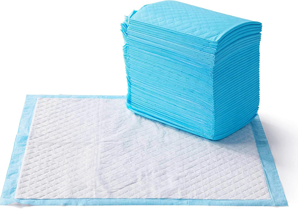 Dog and Puppy Pee Pads with 5-Layer Leak-Proof Design and Quick-Dry Surface for Potty Training, Standard Absorbency, X-Large, 28 X 34 Inch - Pack of 60, Blue & White