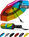 Windproof Travel Umbrellas for Rain - Easy Auto Open Close, Durable & Compact Umbrella, Strong Fiberglass Frame, Waterproof Canopy - Backpack, Purse, Portable Umbrella for Travel