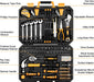 158 Piece Tool Set-General Household Hand Tool Kit,Auto Repair Tool Set, with Plastic Toolbox Storage Case