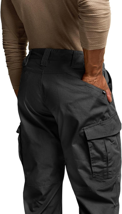 Men'S Tactical Pants, Water Resistant Ripstop Cargo Pants, Lightweight EDC Work Hiking Pants, Outdoor Apparel