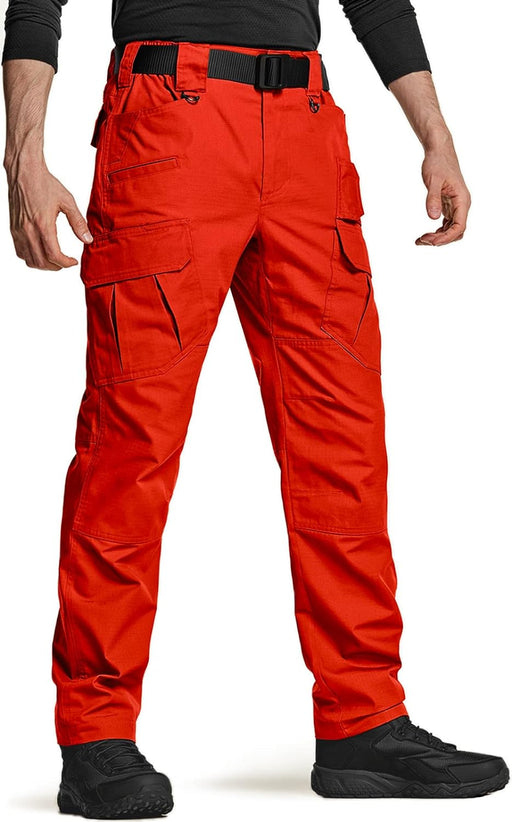 Men'S Tactical Pants, Water Resistant Ripstop Cargo Pants, Lightweight EDC Work Hiking Pants, Outdoor Apparel