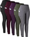 Leggings with Pockets for Women, High Waisted Tummy Control Workout Yoga Pants