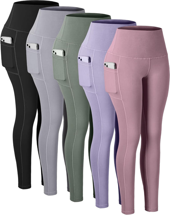 Leggings with Pockets for Women, High Waisted Tummy Control Workout Yoga Pants