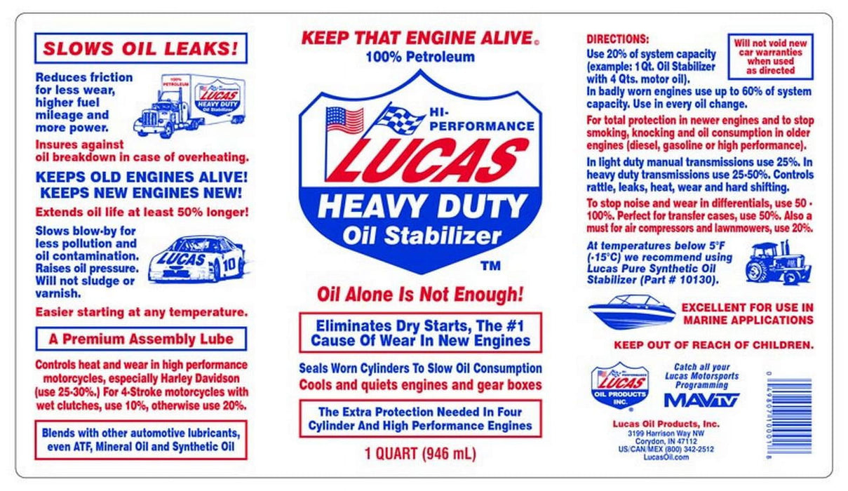 Lucas Heavy Duty Oil Stabilizer