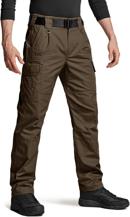 Men'S Tactical Pants, Water Resistant Ripstop Cargo Pants, Lightweight EDC Work Hiking Pants, Outdoor Apparel