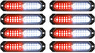 "Ultra Slim 12-LED Sync Feature Strobe Lights for Truck Car Vehicle - Emergency Beacon Hazard Warning Lights"