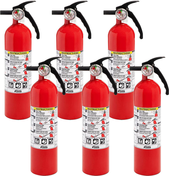 Fire Extinguisher for Home, 1-A:10-B:C, Dry Chemical Extinguisher, Red, Mounting Bracket Included, 2 Pack