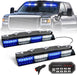 "Emergency Dash Strobe Lights: 2X16.8 Inch Amber White Security Light Bar with Controller"