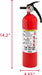 Fire Extinguisher for Home, 1-A:10-B:C, Dry Chemical Extinguisher, Red, Mounting Bracket Included, 2 Pack