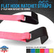 2” X 30’ Flat Hook Tie down Ratchet Straps for Flatbed, Trucks, Trailers, Farming & Construction (Pink, 4 Pack)