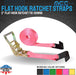 2” X 30’ Flat Hook Tie down Ratchet Straps for Flatbed, Trucks, Trailers, Farming & Construction (Pink, 4 Pack)