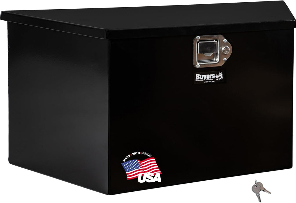 1701680 Black Poly Trailer Tongue Truck Tool Cargo Storage Box, 19 X 36 X 17.5 Inch, Made in the USA, Trailer Tongue Box for Storage and Organization, Trailer Storage Box