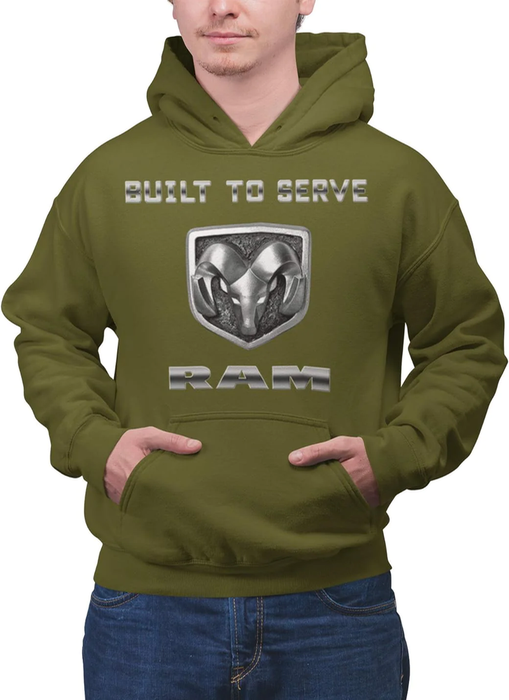 Guts and Glory RAM, BUILT to SERVE RAM Trucks, Dodge Trucks HOODIE SWEATSHIRT