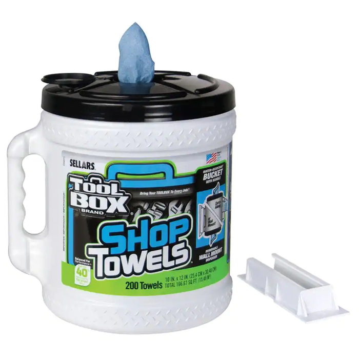 Z400 200-Count Blue Shop Towel Big Grip Bucket (2 Buckets per Case)