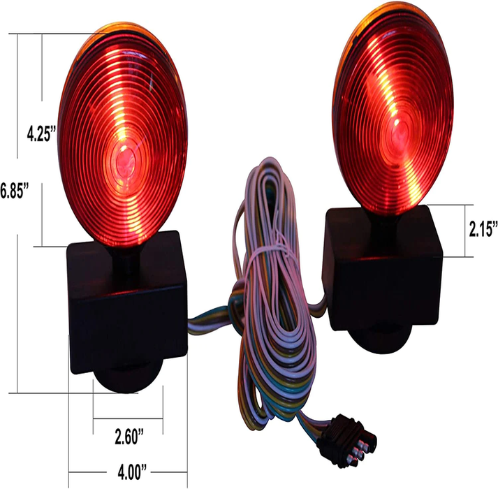 80778 Magnetic Towing Light Kit (Dual Sided for RV, Boat, Trailer and More DOT Approved)