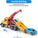 Big Tow Trucks Toy Trucks with Hook and Car for Boys Pull Back Truck Toys with Light and Sound for Kids (1:18 Plastic Tow Truck)