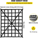 4.2' X 5.5' Cargo Net with Cam Buckles & S-Hooks, Cross Strap Truck Bed Cargo Net 50" X 66", Heavy Duty Cargo Nets Capacity 1100LBS for Pickup Trucks Trailer SUV Jeeps