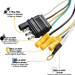 Multi-Tow 4-Way Flat to 7-Way RV Blade and 4-Way Flat Female End Trailer Wiring Adapter Connector Kit, 4 Pin Vehicle-Side Trailer Light Plug to Dual-Output 7 Blade & 4 Flat with Mounting Bracket