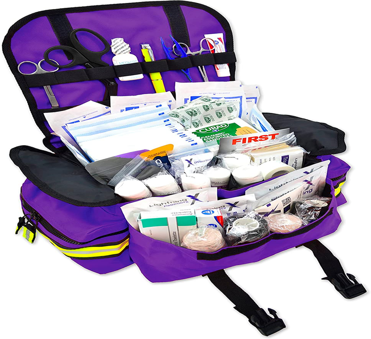 Lightning X Small Medic First Responder EMT Trauma Bag Stocked First Aid Trauma Fill Kit A