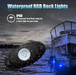 8 Pod RGB Rock Lights,Rock Lights for Trucks Waterproof LED Underglow Lights Compatible with Jeep Wrangler UTV ATV Pickup Truck LED Rock Lights W/Rf Remote APP Control