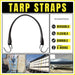 31" Inch 10 Pack Rubber Bungee Cords with Metal Hooks for Flatbed Trucks- Heavy Duty Tarp Tie down Straps