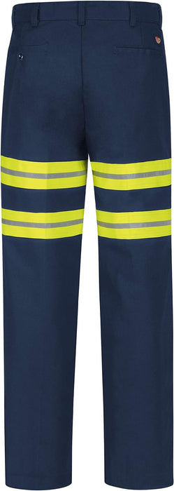 Men'S Stain Resistant Enhanced Visibility Flat Front Work Pants