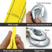 Heavy Duty Tow Strap with Safety Hooks | 2” X 16.4’ | 13200 LB Capacity, Tow Rope Yellow Shackle for Vehicle Recovery, Hauling, Stump Removal & Much More,Best Towing Accessory for Car