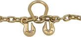 5/16" Grade 70 V-Chain Bridle W/Rtj Cluster Hooks & Grab Hooks - 3' Legs Transport Tow Truck Chains for Car Towing - 4700 LBS WLL - for Flatbed Trailer Wrecker Recovery