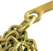 2PCS 5/16Inch X 10Feet Grade 70 J Hook Long Shank Tow Chain, 3,700 Lbs Safe Working Load,Yellow Zinc