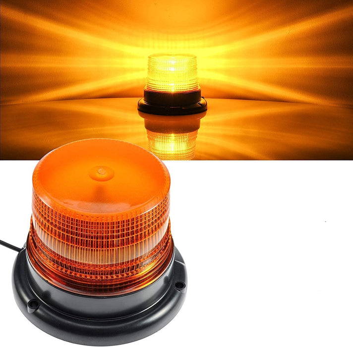 LED Strobe Light,12V/80 Amber Warning Lights,Emergency Flashing Beacon Light with Magnetic for Trucks Vehicles