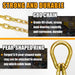 Grade 80 Chain V-Bridle | 3/8In X 2Ft Towing Chain Bridle with J Hooks and Grab Hooks | Bridle Transport Chain with 7,100LBS Safe Working Load | for Flatbed Truck Rollback Wrecker Carrier