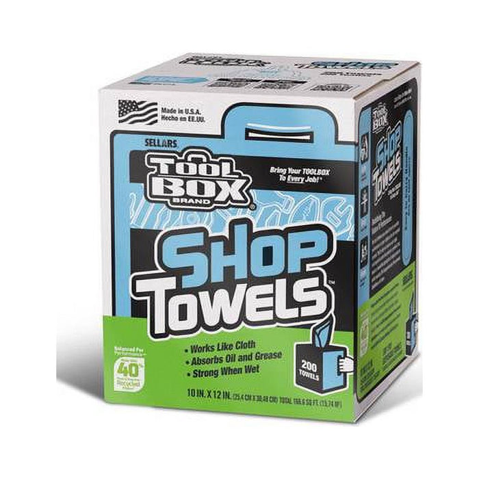 200 Count TOOLBOX Blue Shop Towels