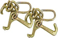 (2 Pack RTJ Cluster Hook Heavy Duty Wrecker Hauler Tow Towing Truck Chain Pair R T J