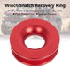 Winch Snatch Recovery Ring Aluminum 41000Lb Snatch Block Ring Snatch-Ring Snatch Pulley for ATV UTV SUV Truck Off-Road Vehicle Towing Soft Shackle Recovery（Red）