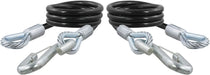 44-Inch Vinyl-Coated Trailer Safety Cables, 17/32-In Snap Hooks, 7,500 Lbs Break Strength, Pack of 2 , Black